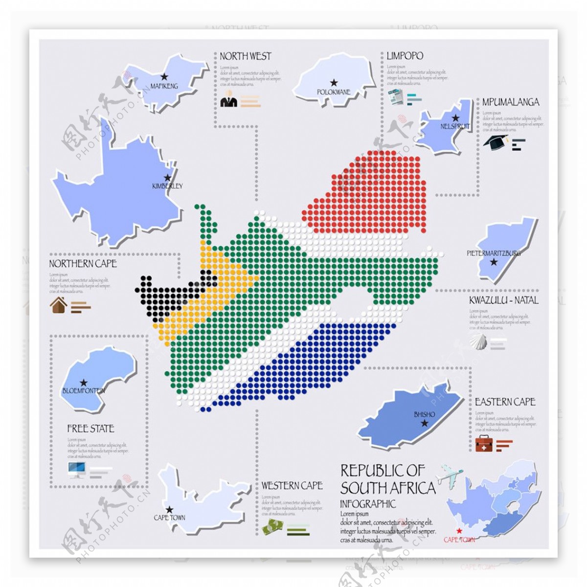 津巴布韦国家国旗地图图片