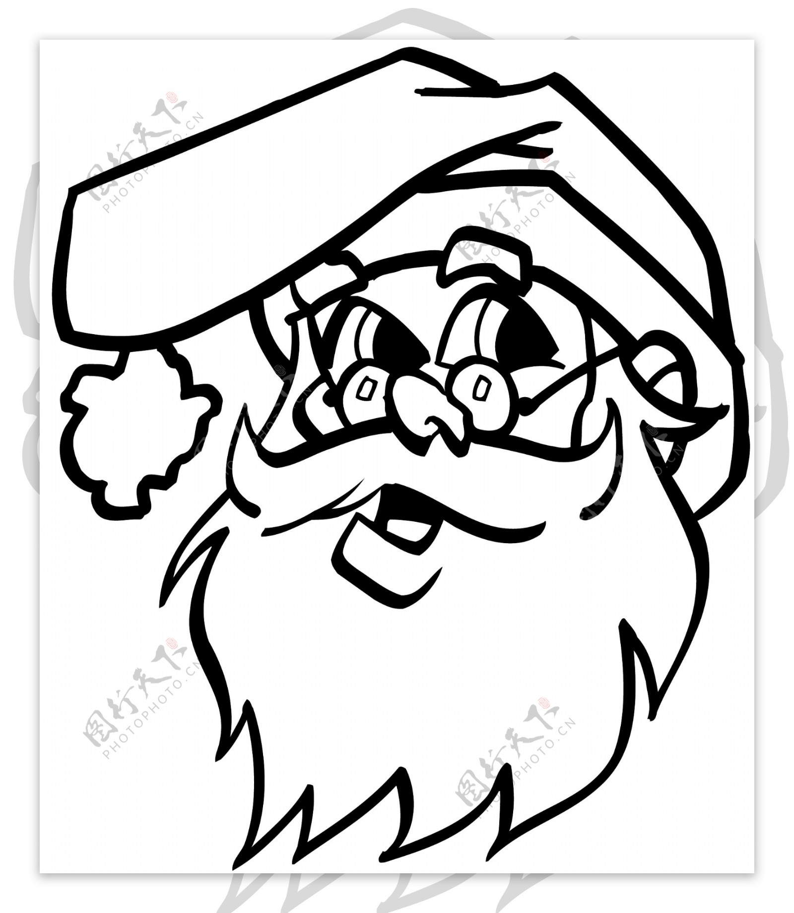 圣诞老人头像卡通头像矢量素材EPS格式0004