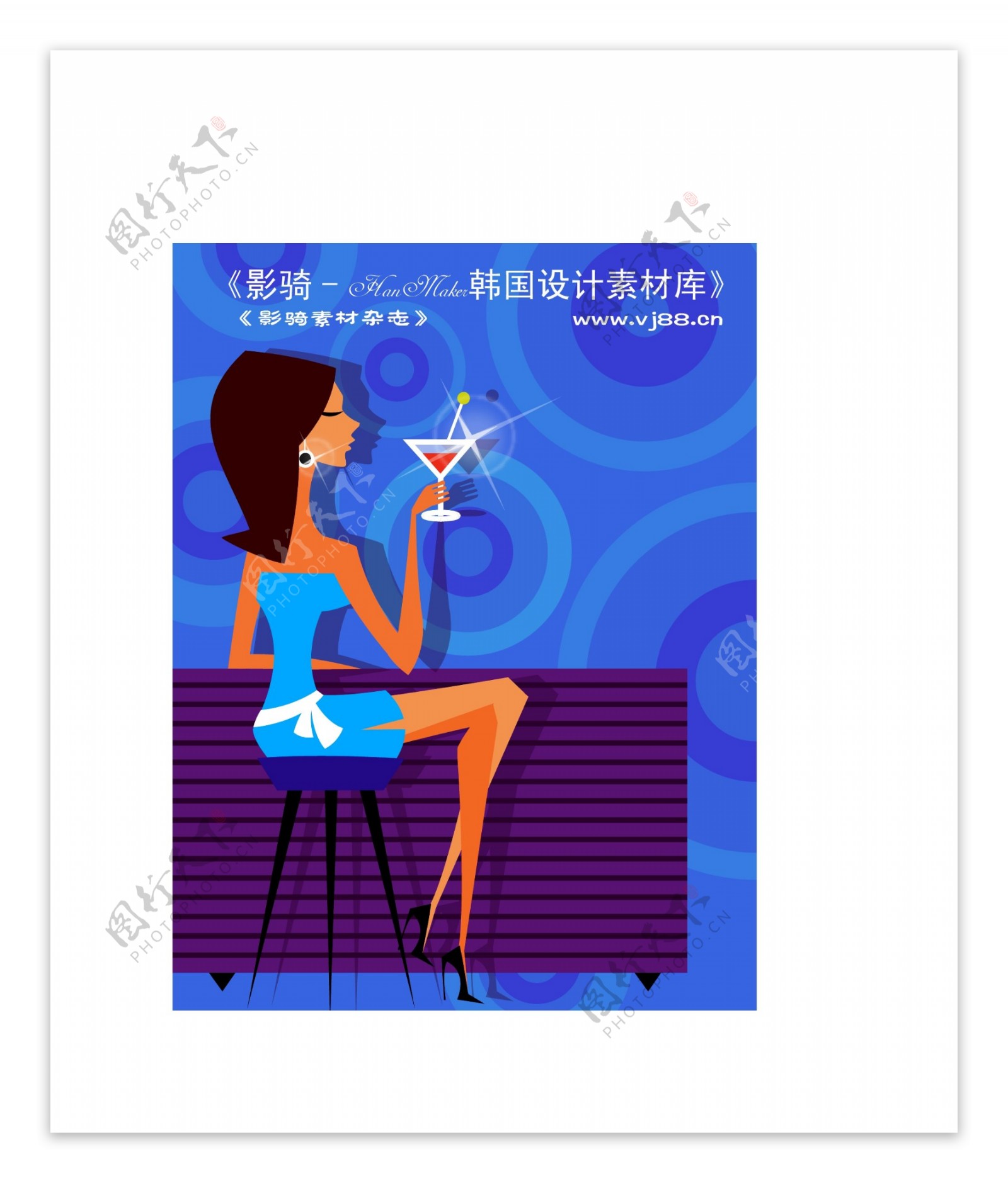 时尚人物女性休闲矢量AI0267