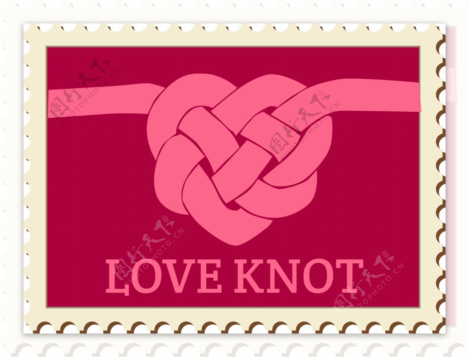 爱情邮票元素
