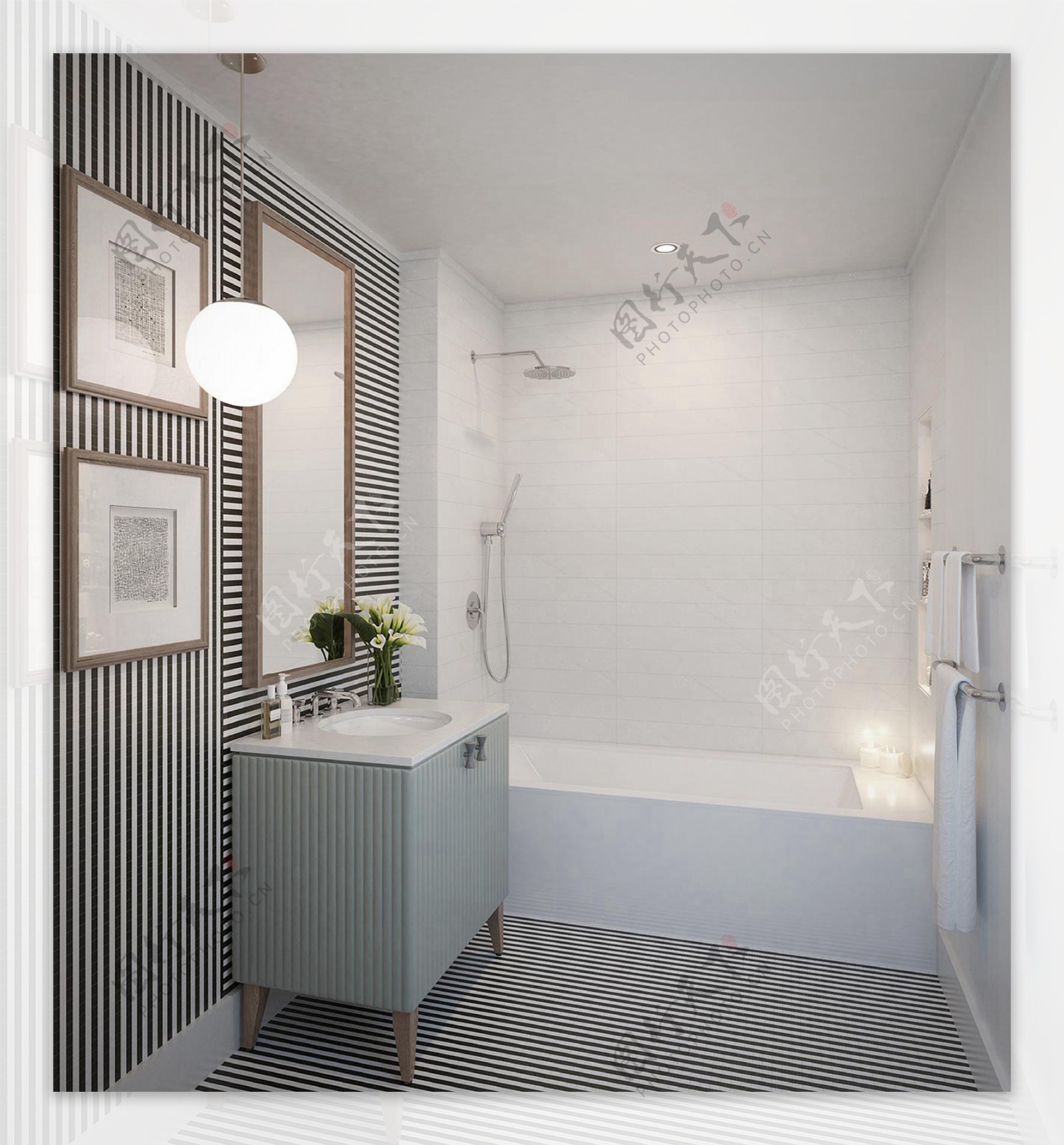 现代简约浴室装修效果图