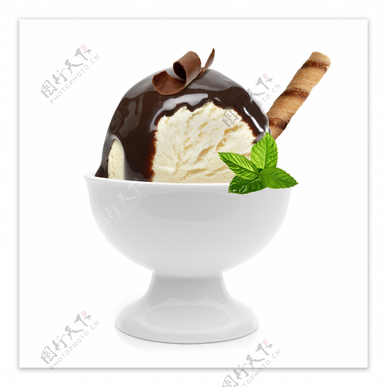 薄荷巧克力冰淇淋图片