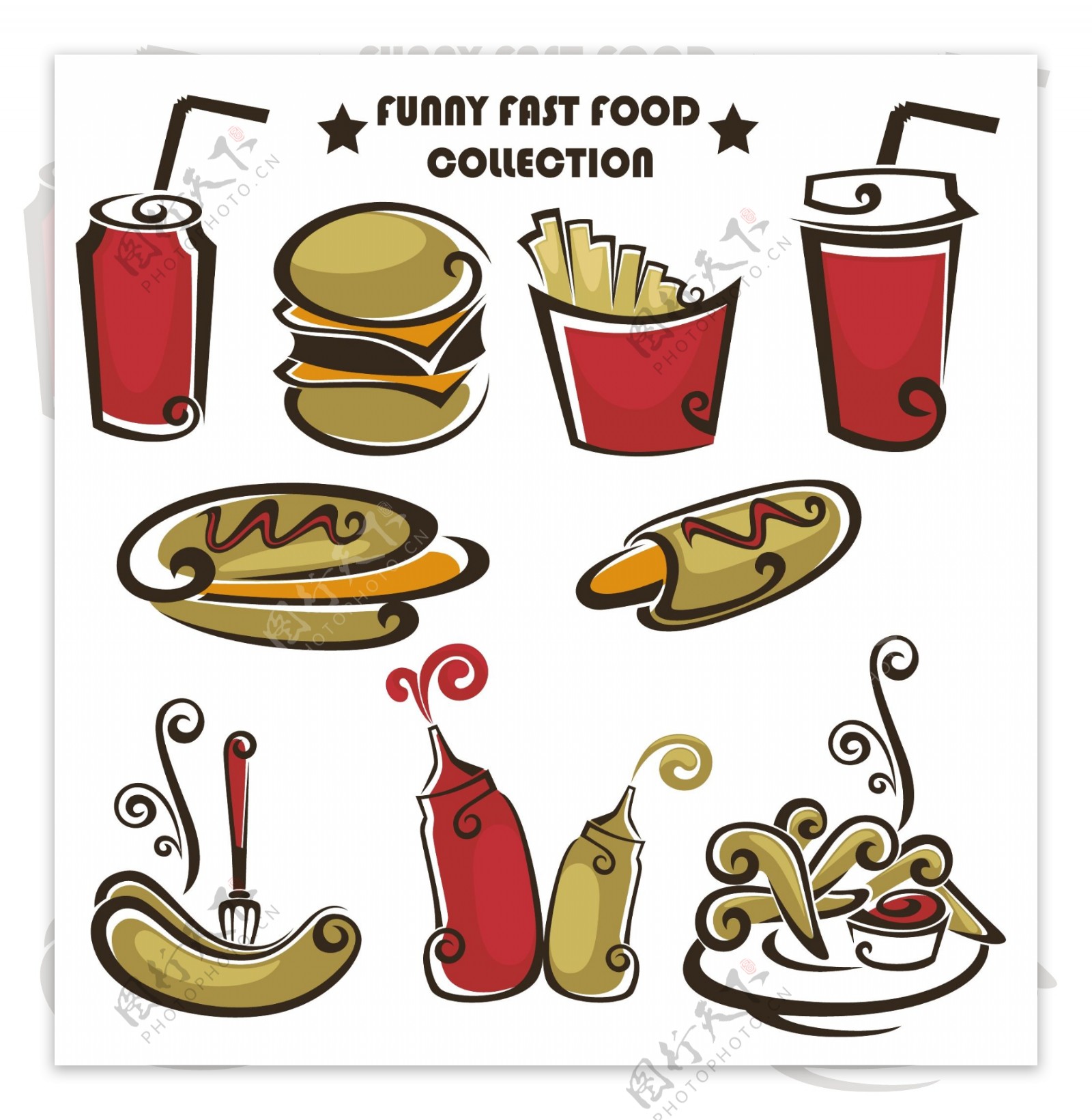美食饮料图标设计素材