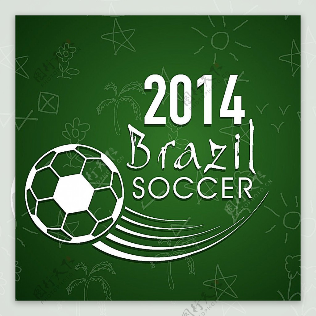 绿色2014世界杯海报