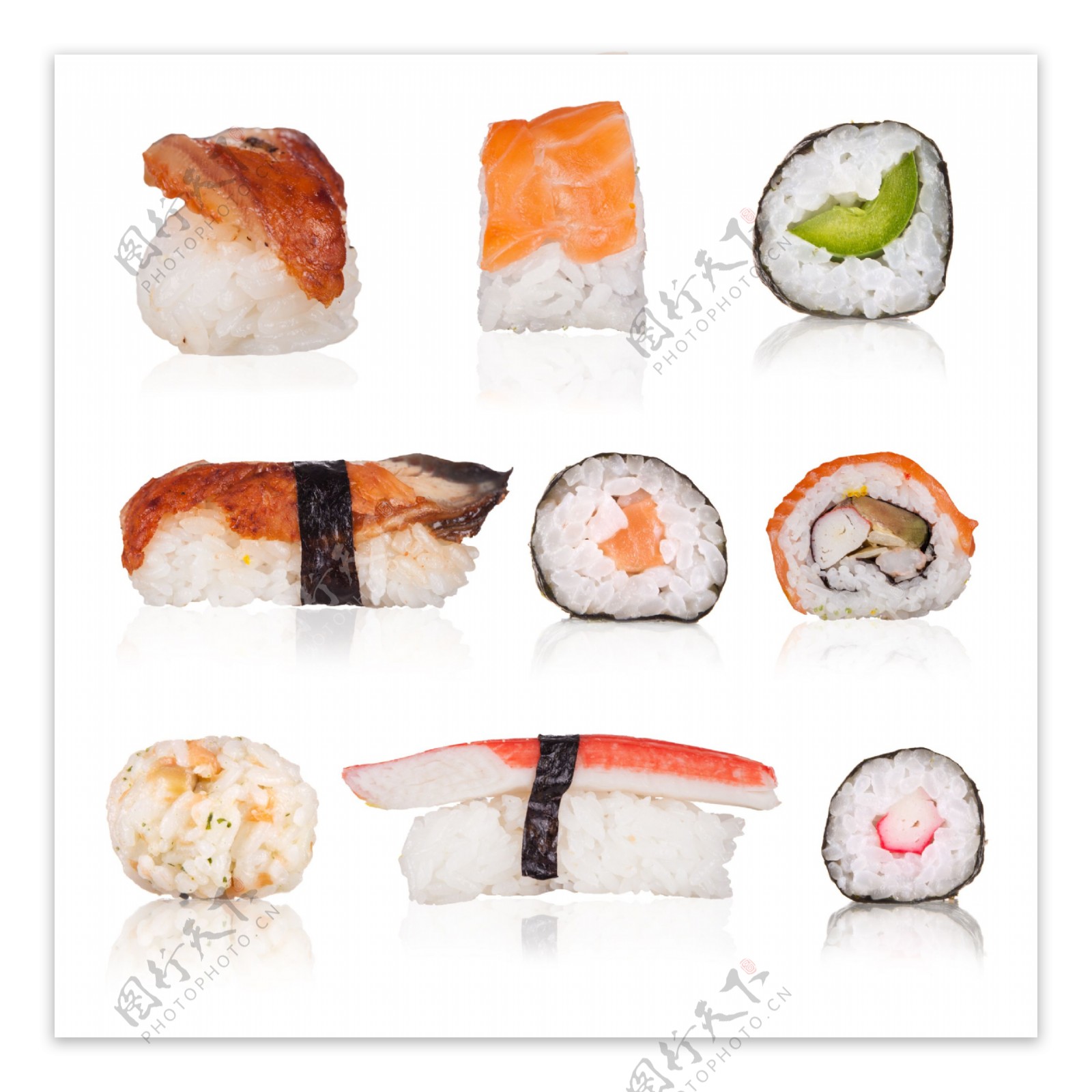 海鲜寿司背景图片