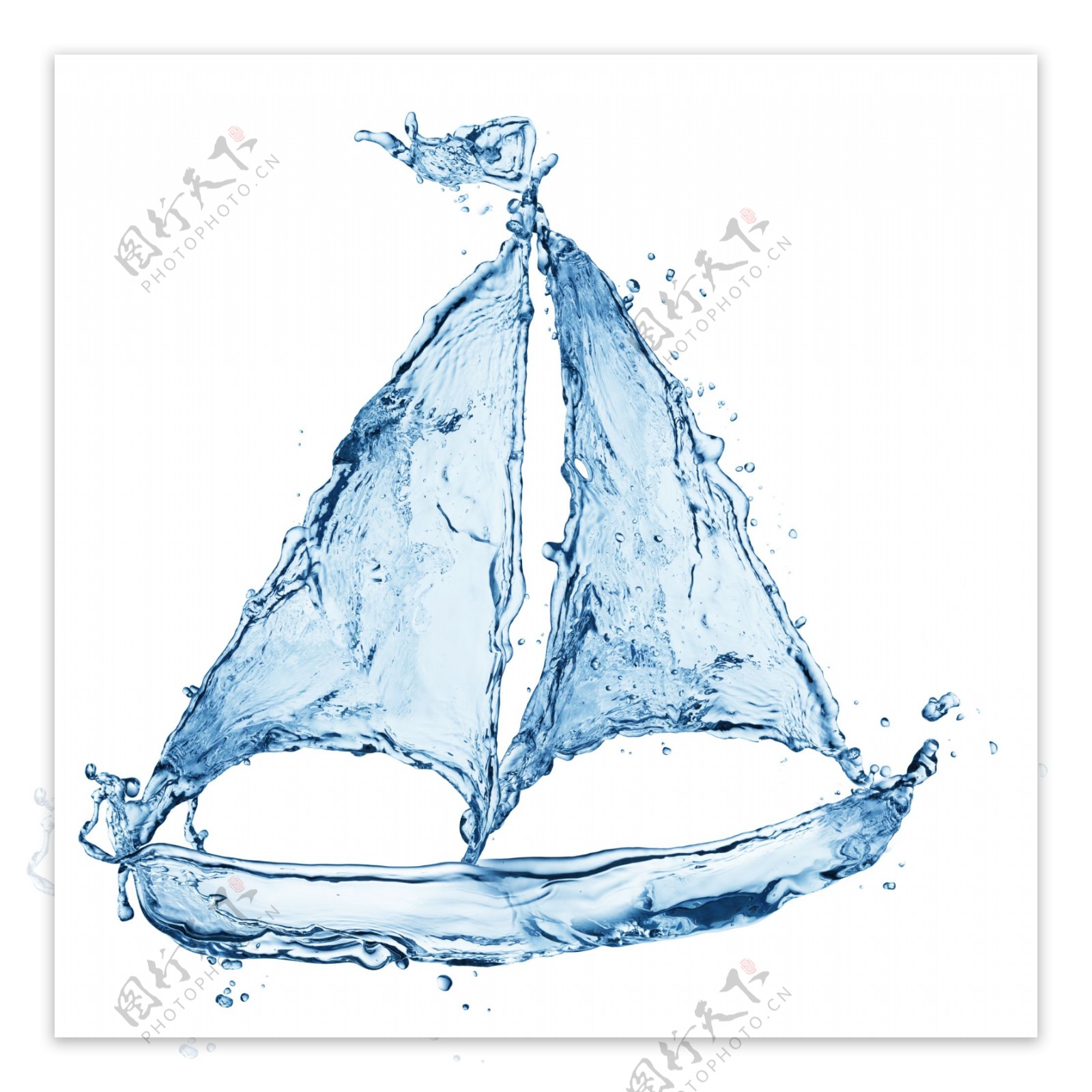 帆船水花纹图片