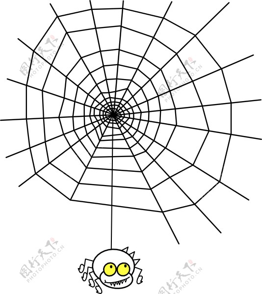蜘蛛蜘蛛与一个简单的Web剪贴画