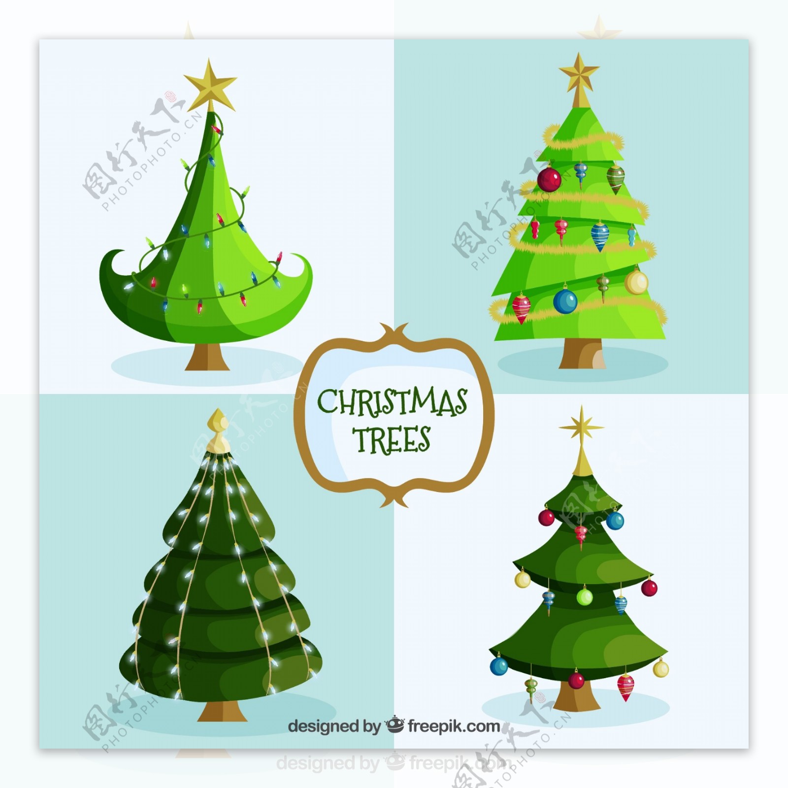 卡通圣诞树包装