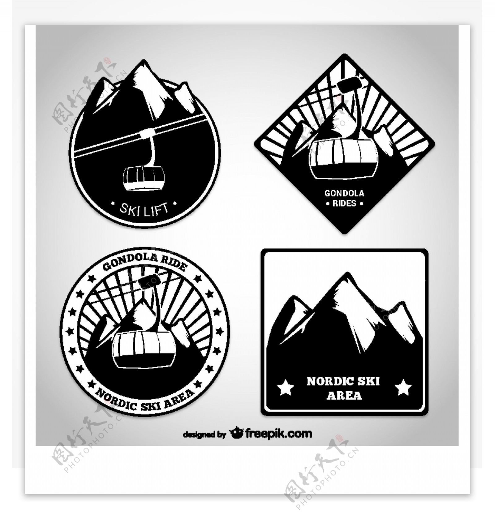 滑雪升降机徽章