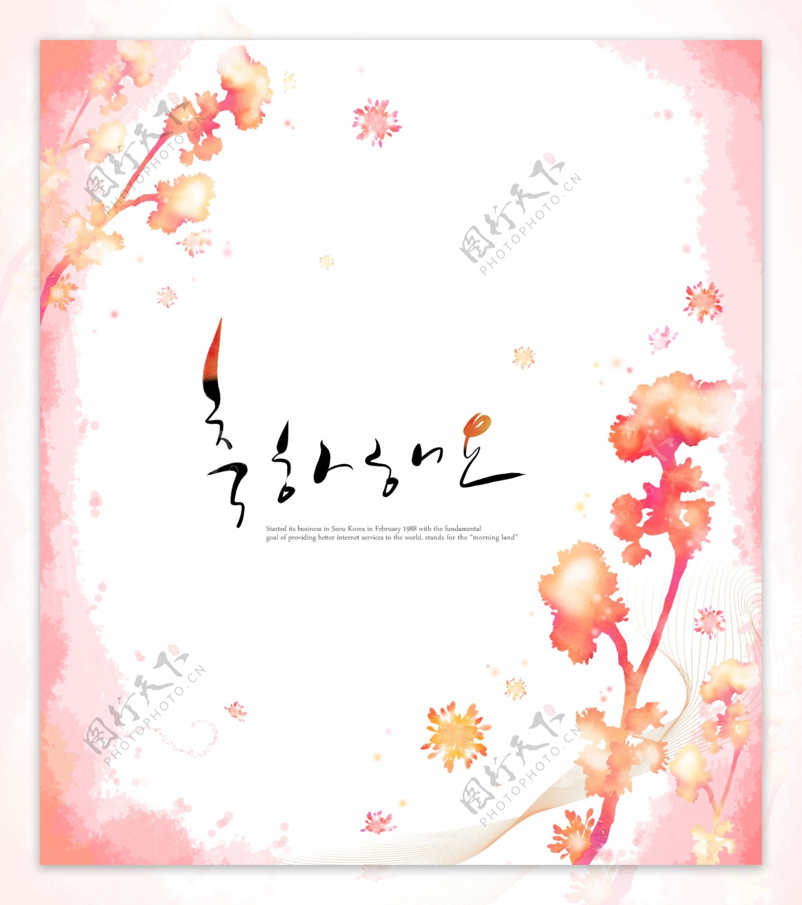 韩国花纹素材背景图
