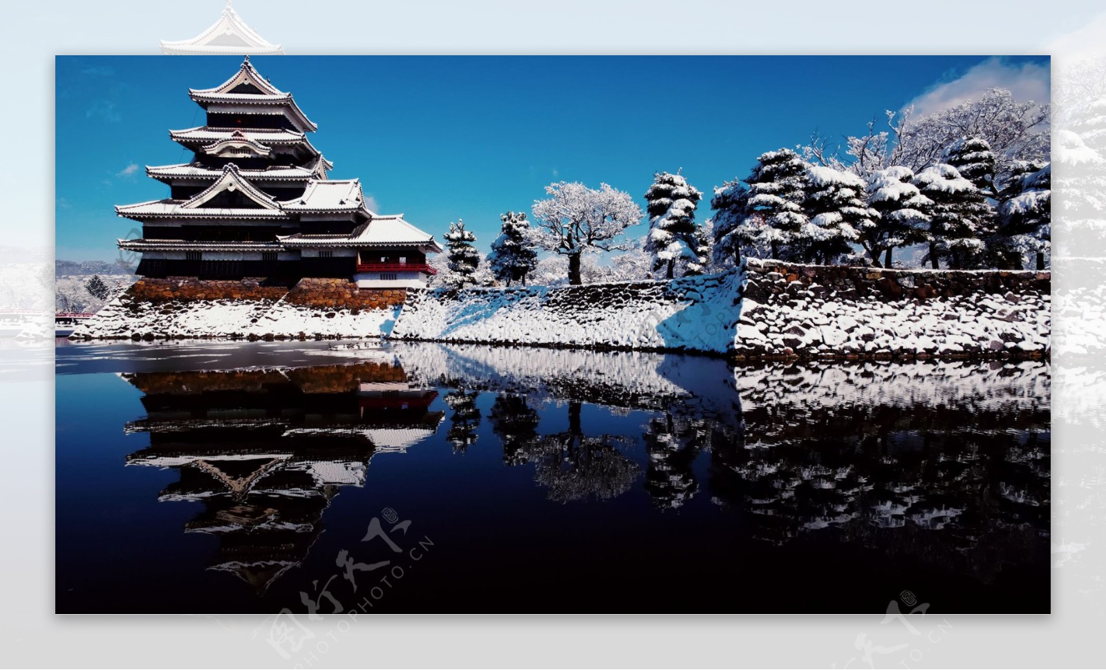 初雪唯美风景