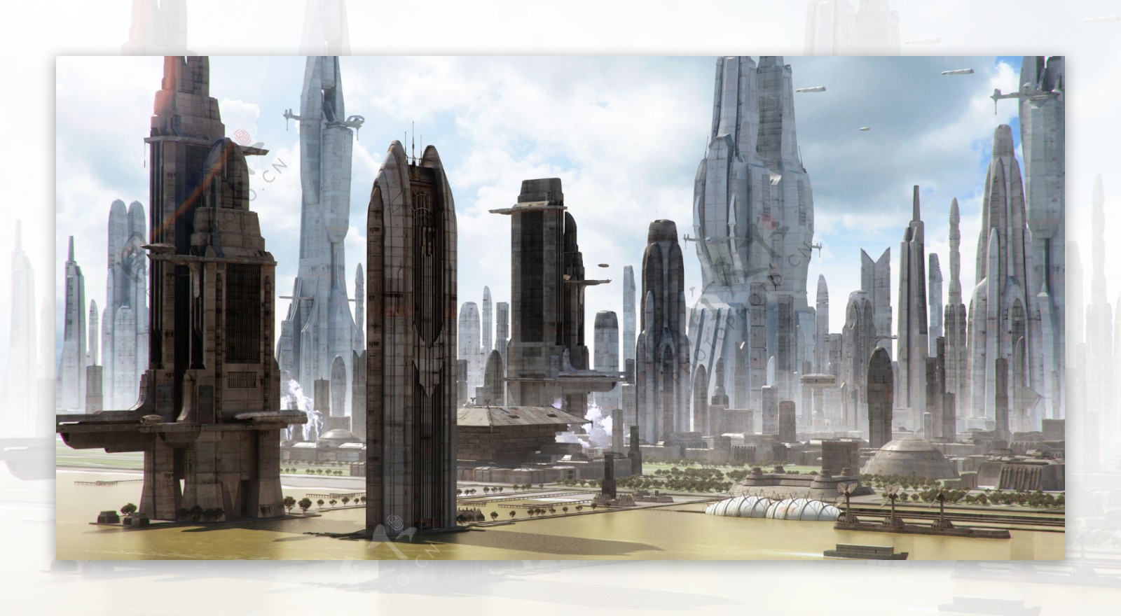 未来城市高楼大厦图片
