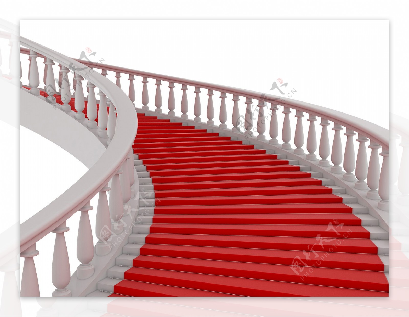 红色楼梯图片