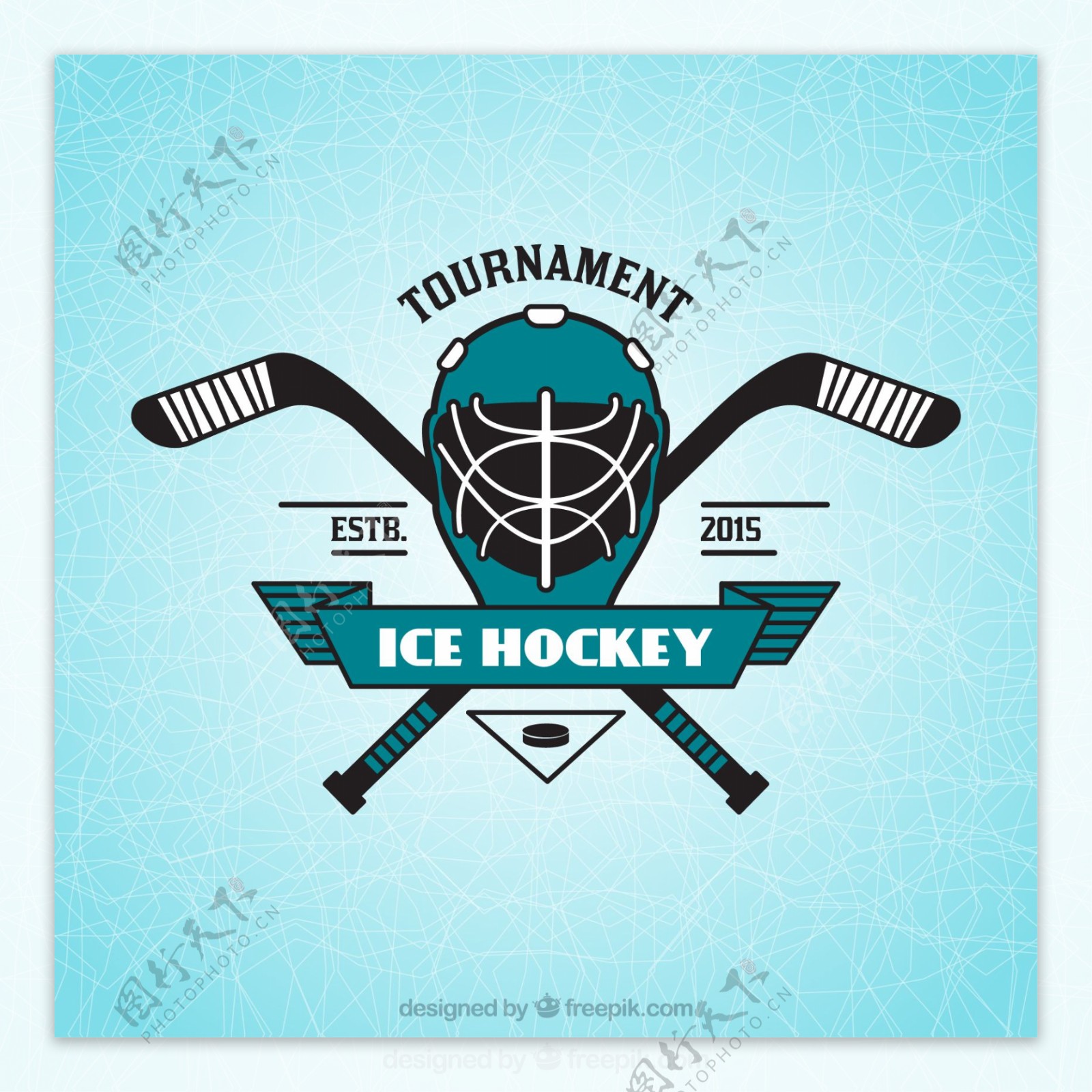 冰上曲棍球的徽章