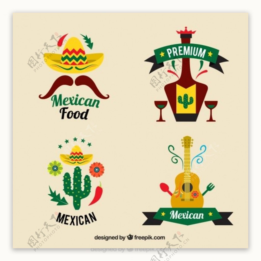墨西哥餐厅标志集