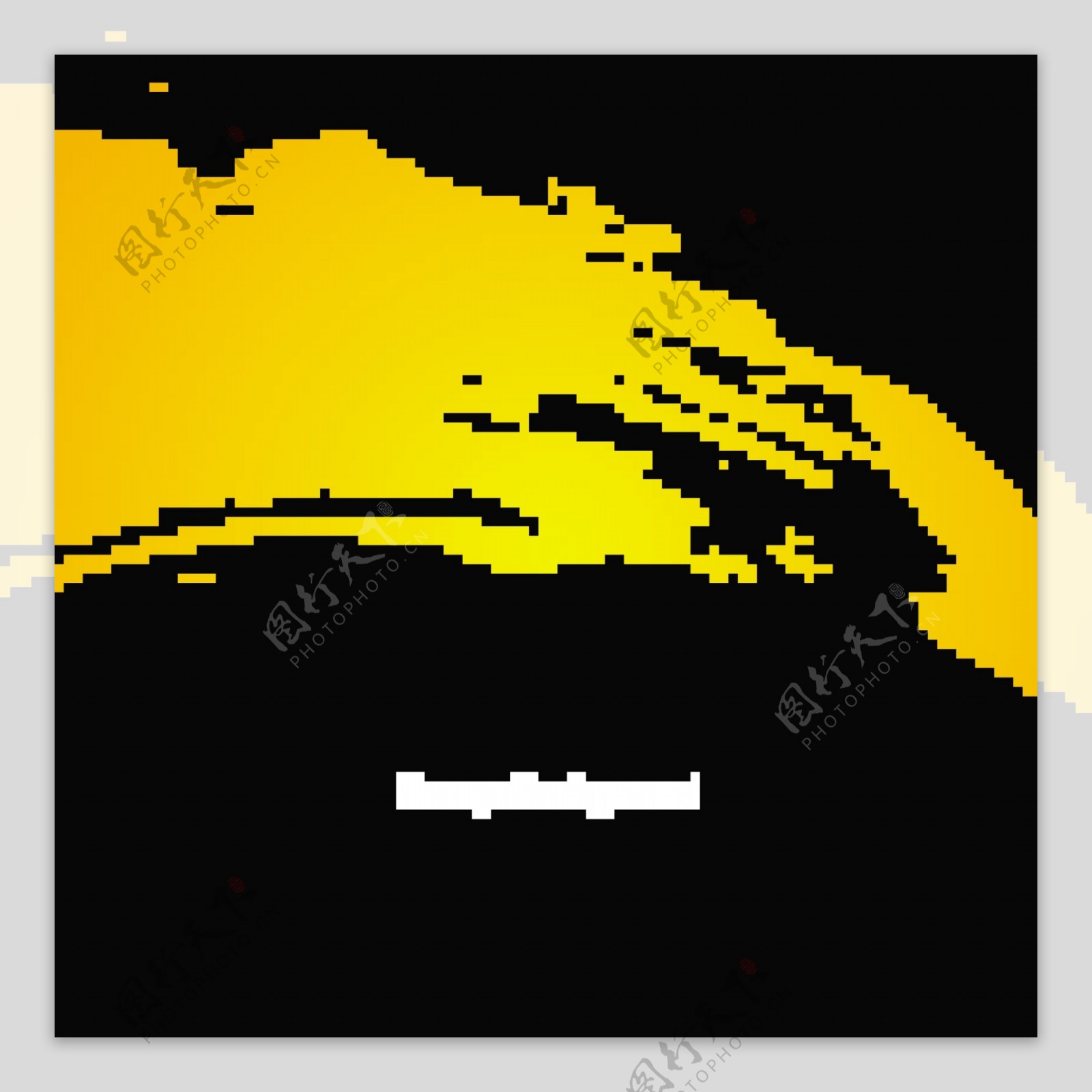 黑色的背景与黄色的Grunge纹理