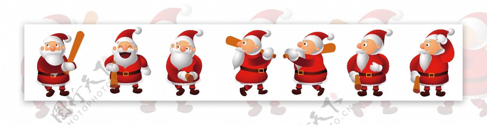 2016新年圣诞老人游戏H5海报矢量下载