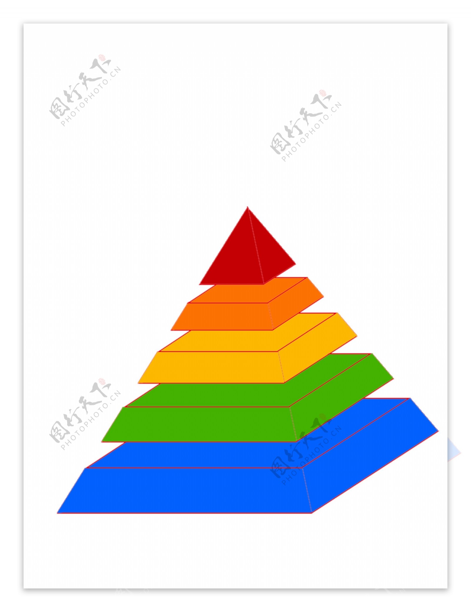 三角立体统计图图片
