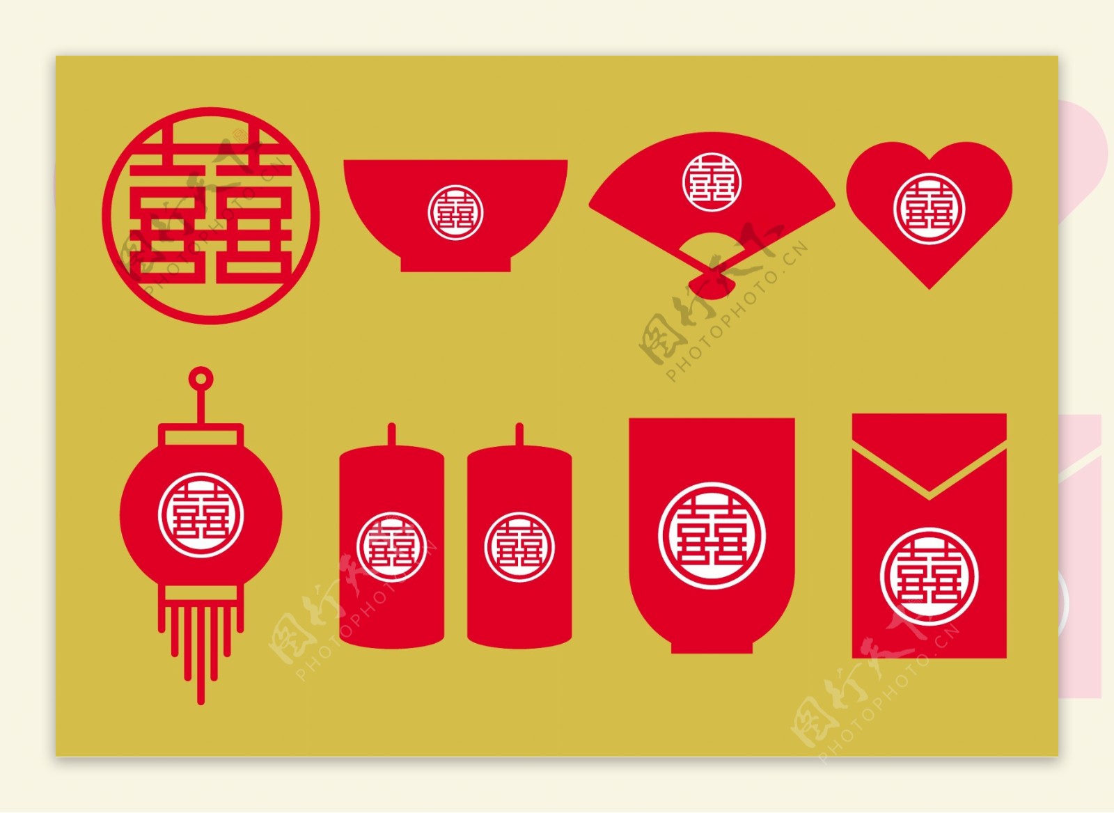 中国婚礼的图标