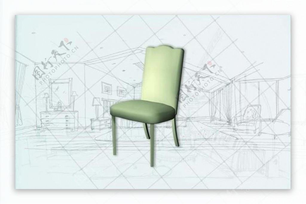 国际主义家具椅子0203D模型