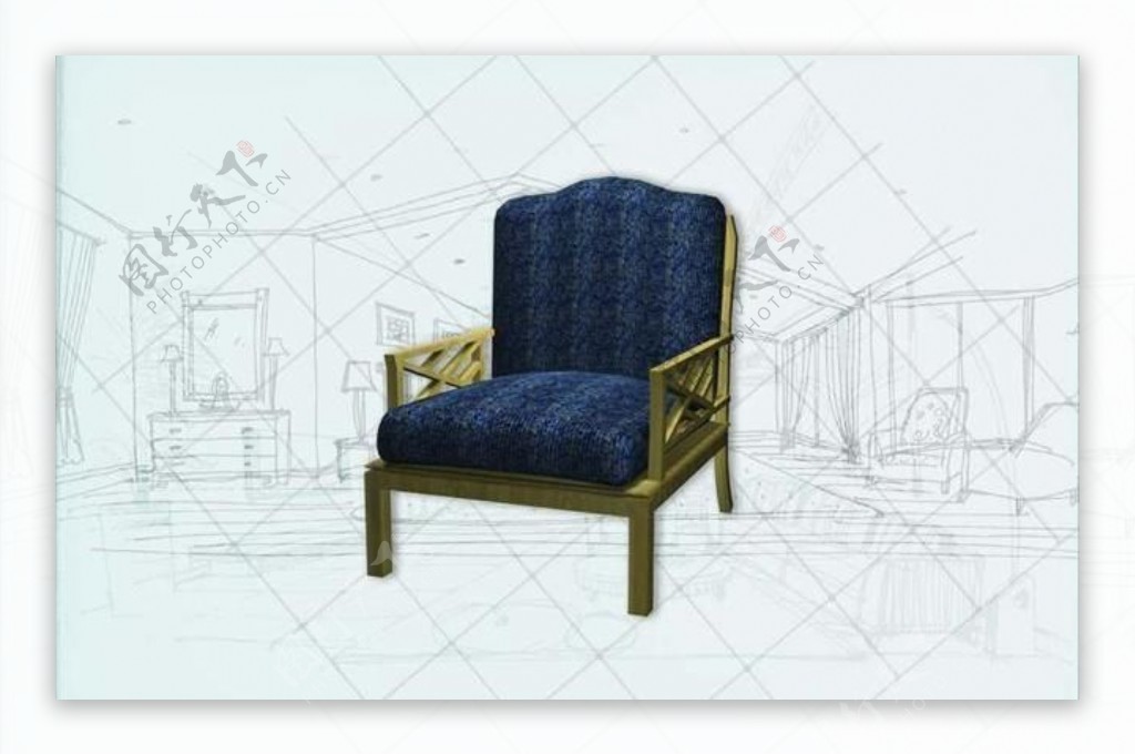 国际主义家具椅子0443D模型