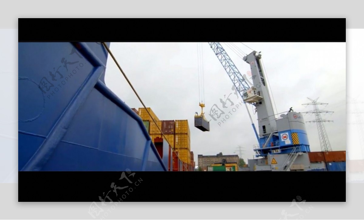海港码头集装箱视频