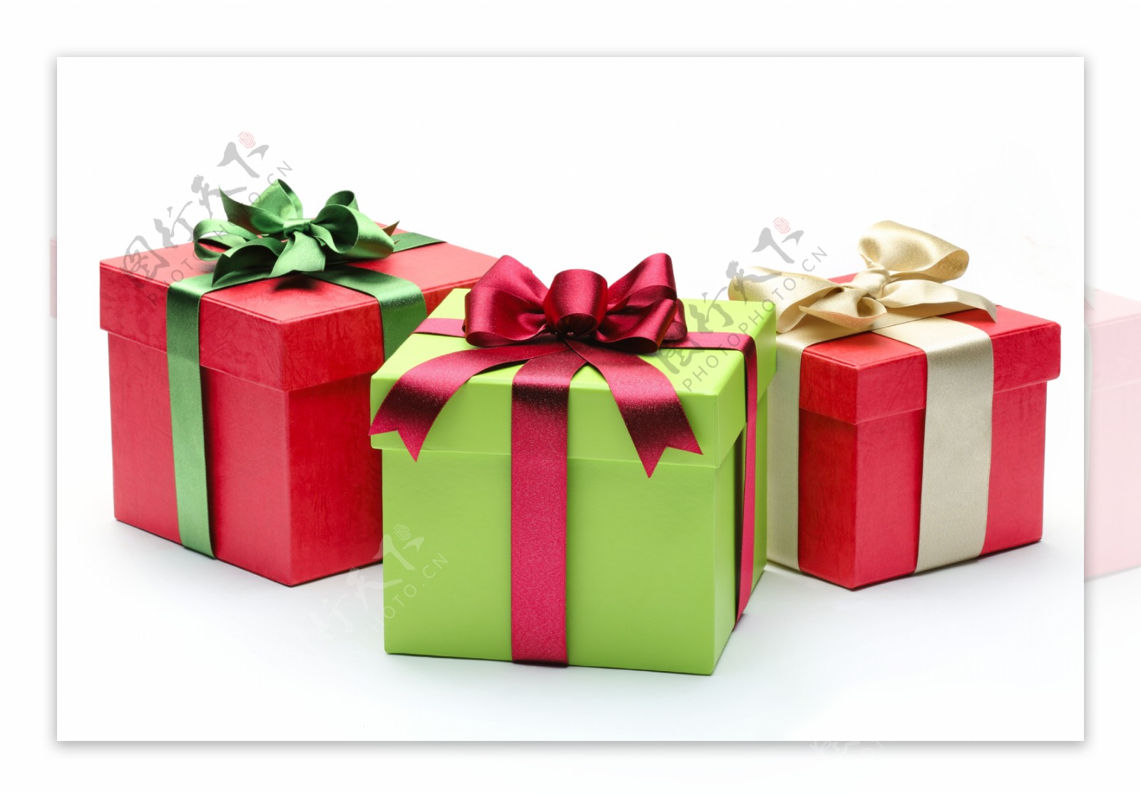彩色圣诞礼物盒图片