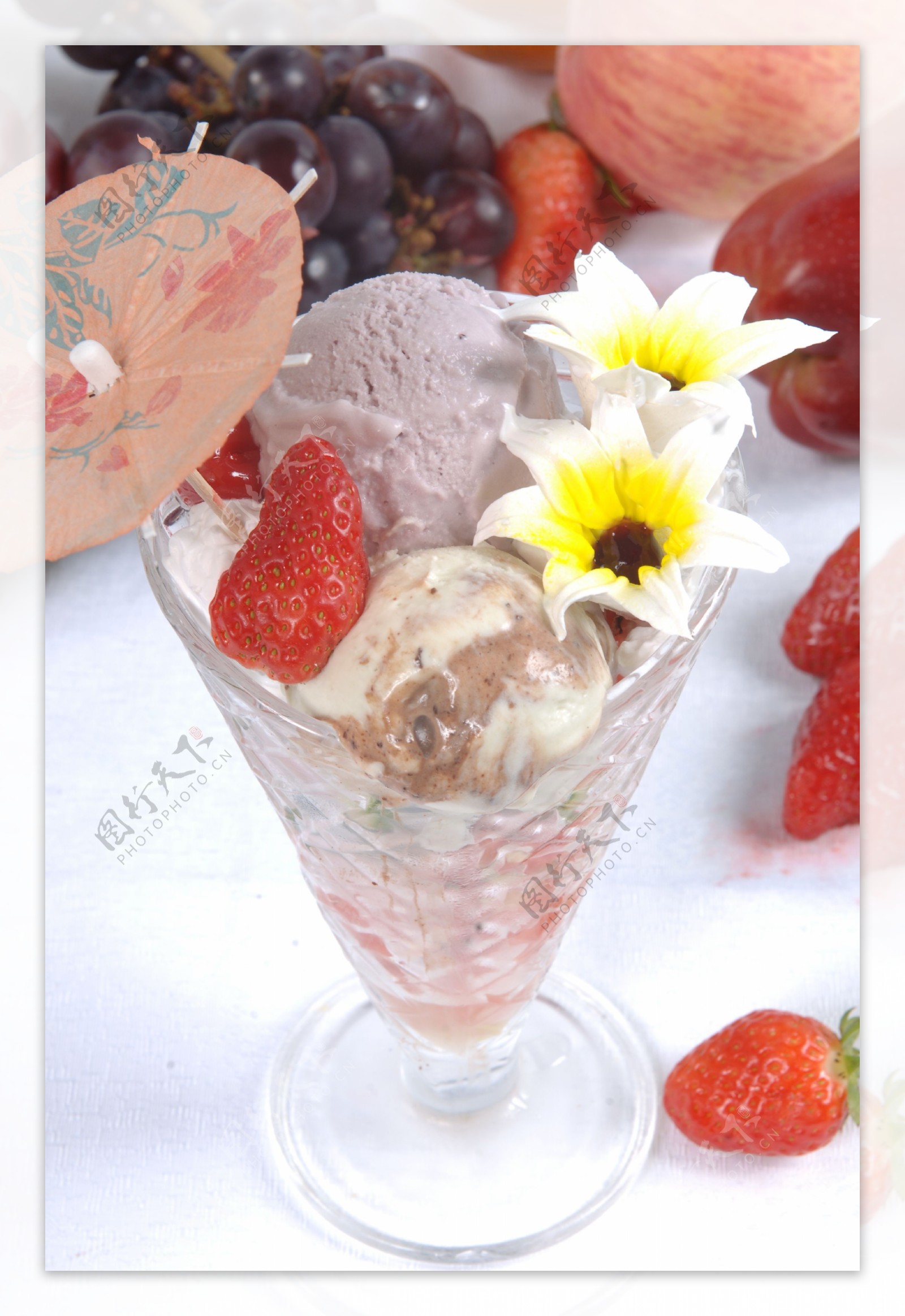 冰淇淋水果冰淇淋图片