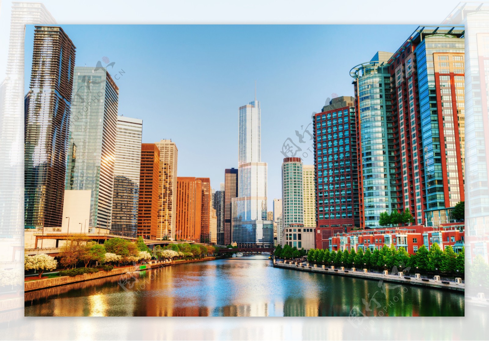 芝加哥高楼风景图片