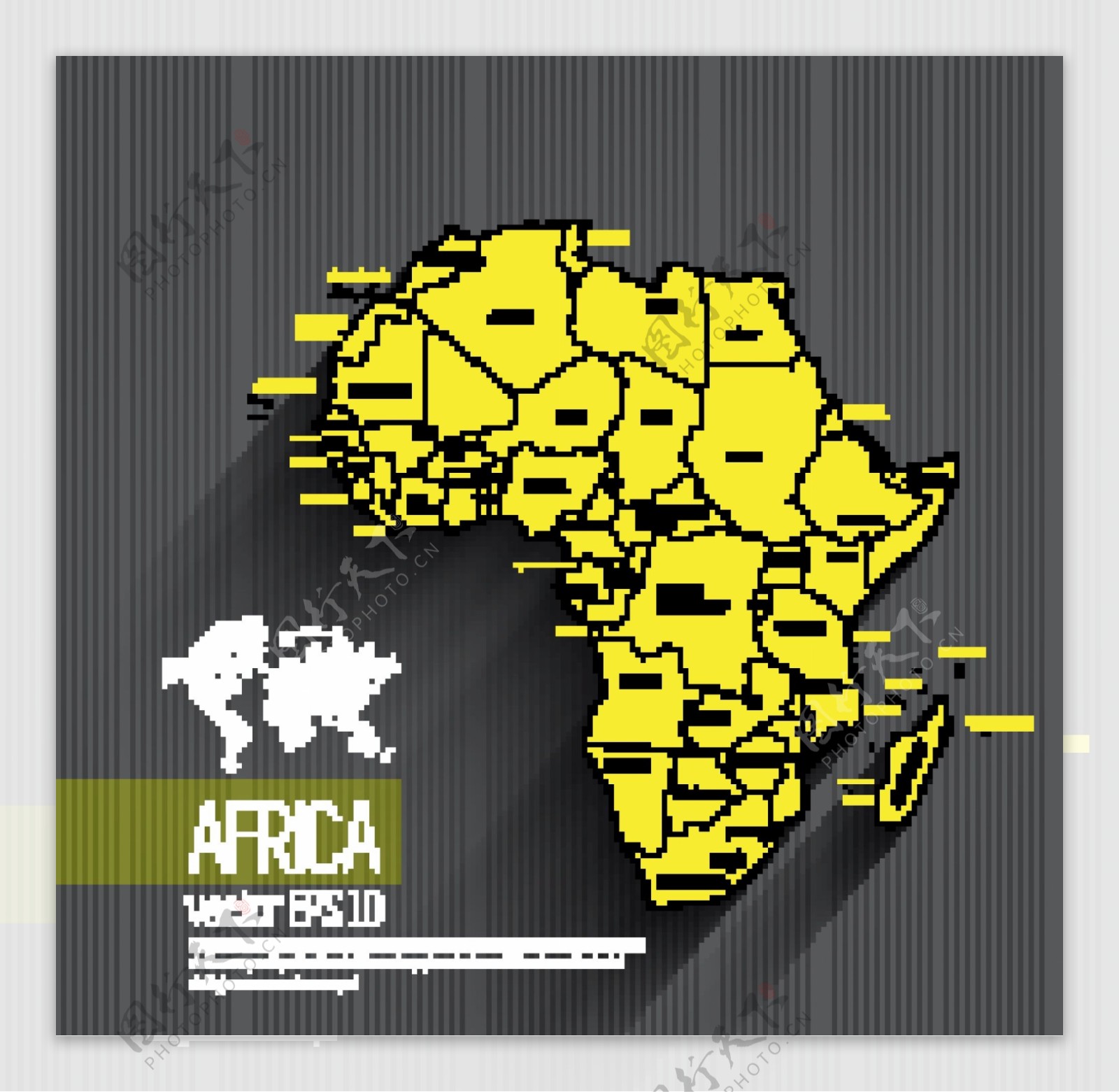 非洲地图矢量图