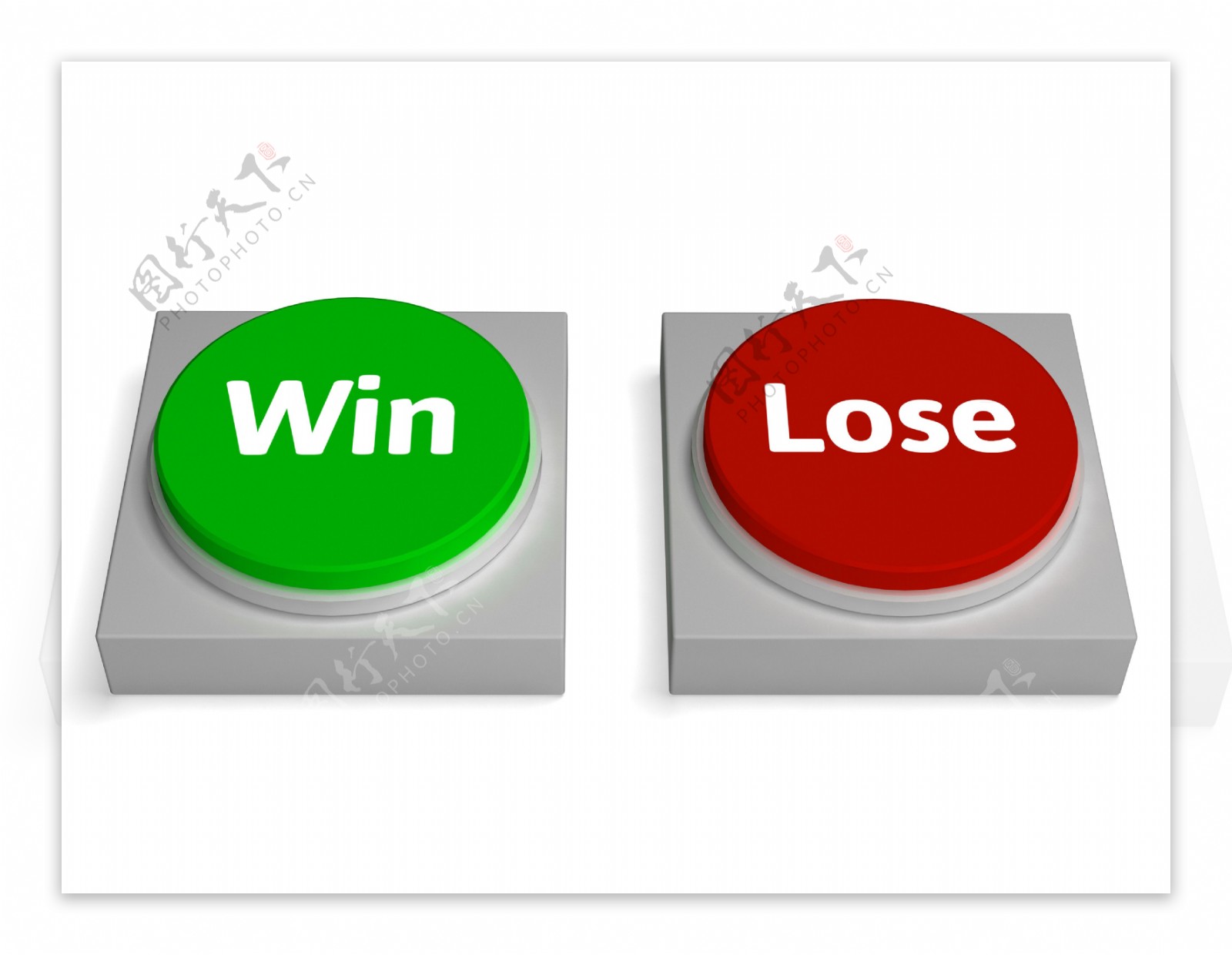 按钮显示胜负输赢