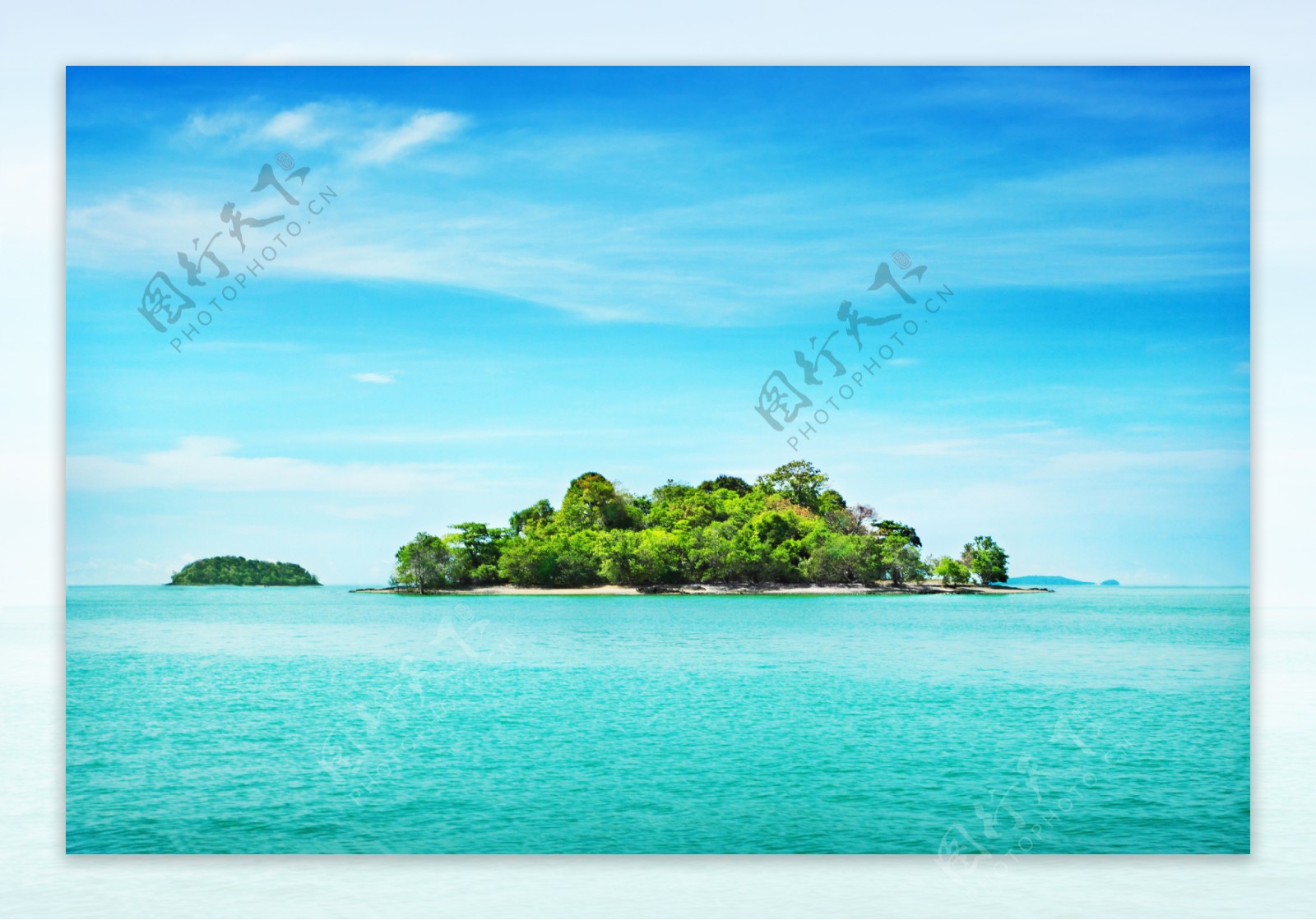 绿色海岛风景图片