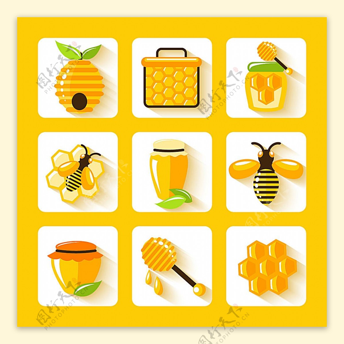 蜂蜜图标按钮