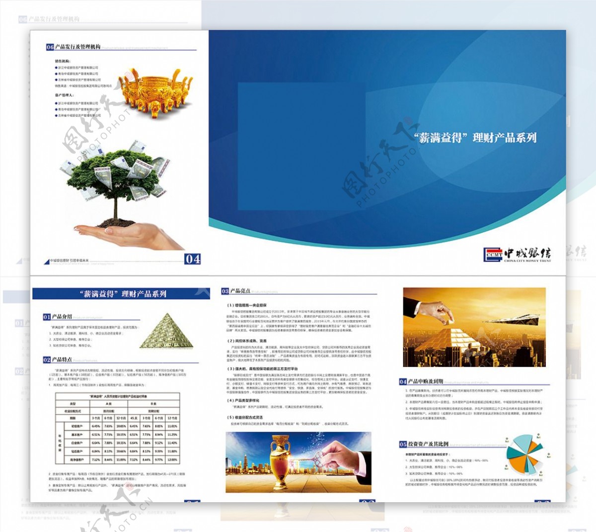 金融三折页