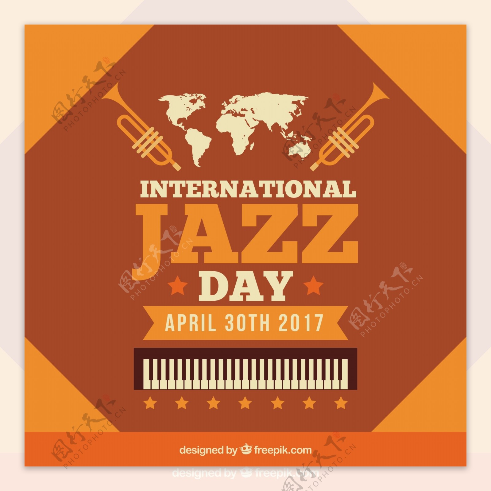 国际爵士乐日背景