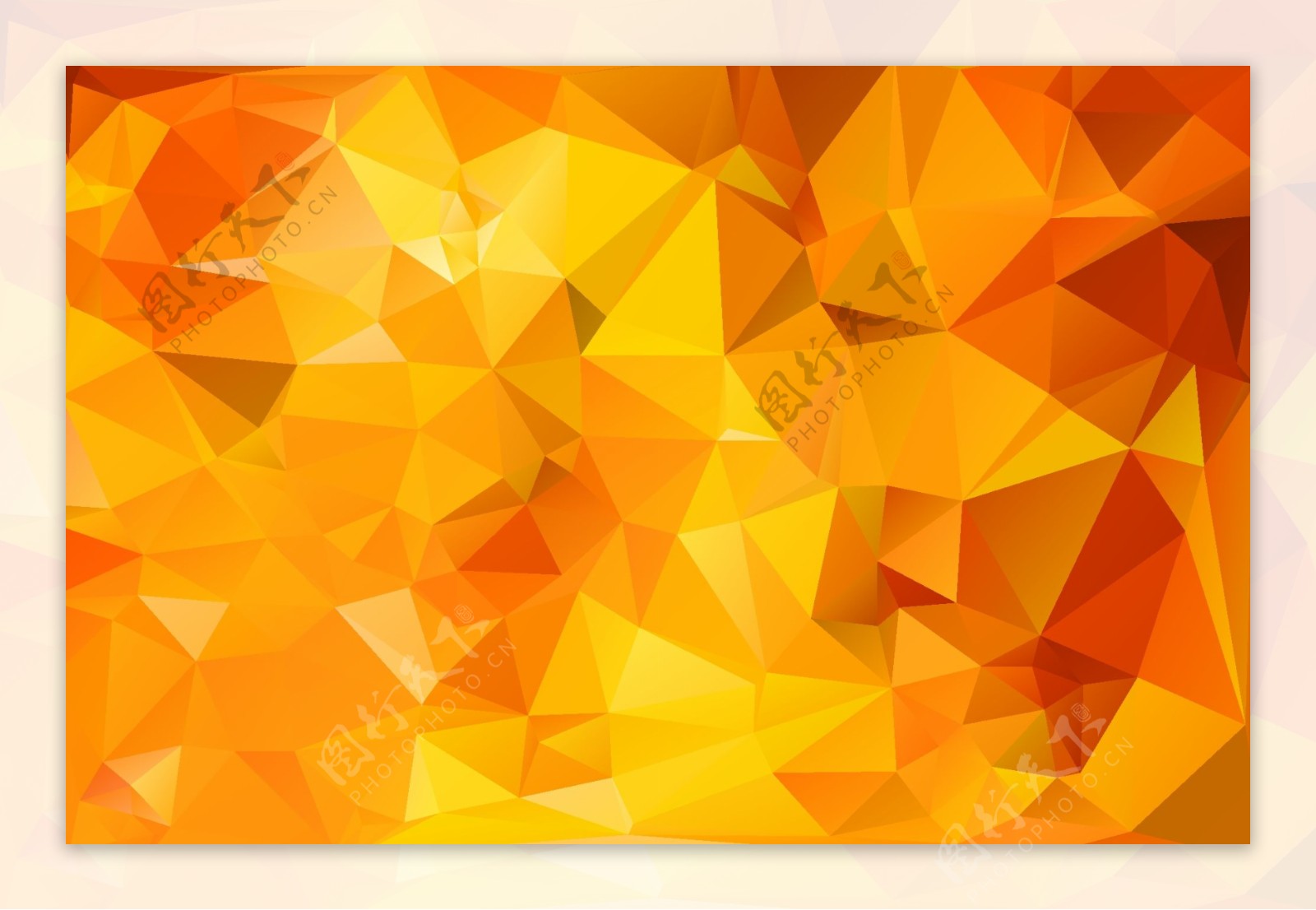 橙色几何多边形三角形纹理