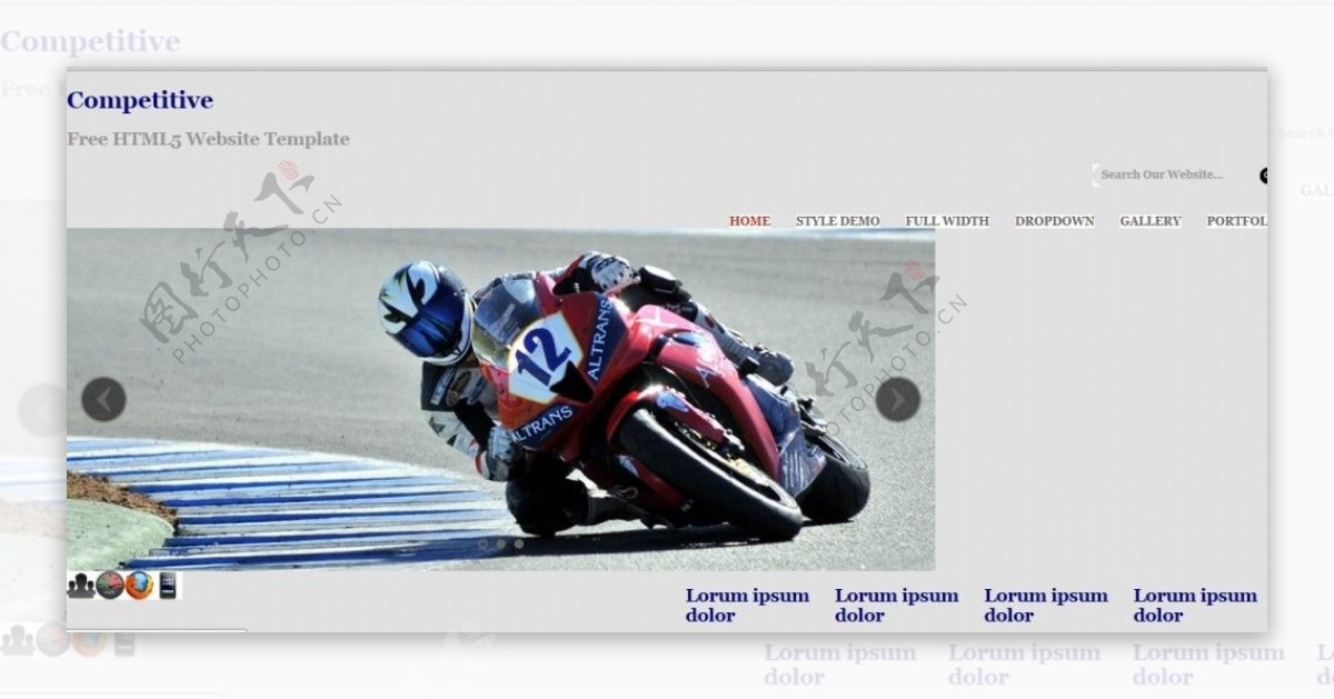 国外摩托车网站模版