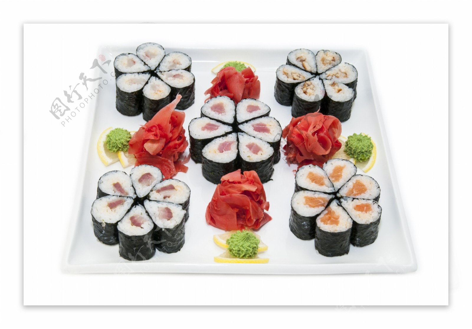 花朵形状的寿司图片