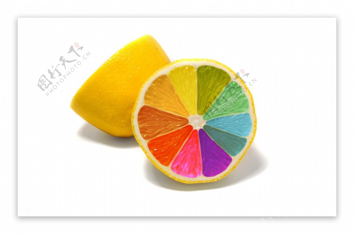 彩色柠檬图片