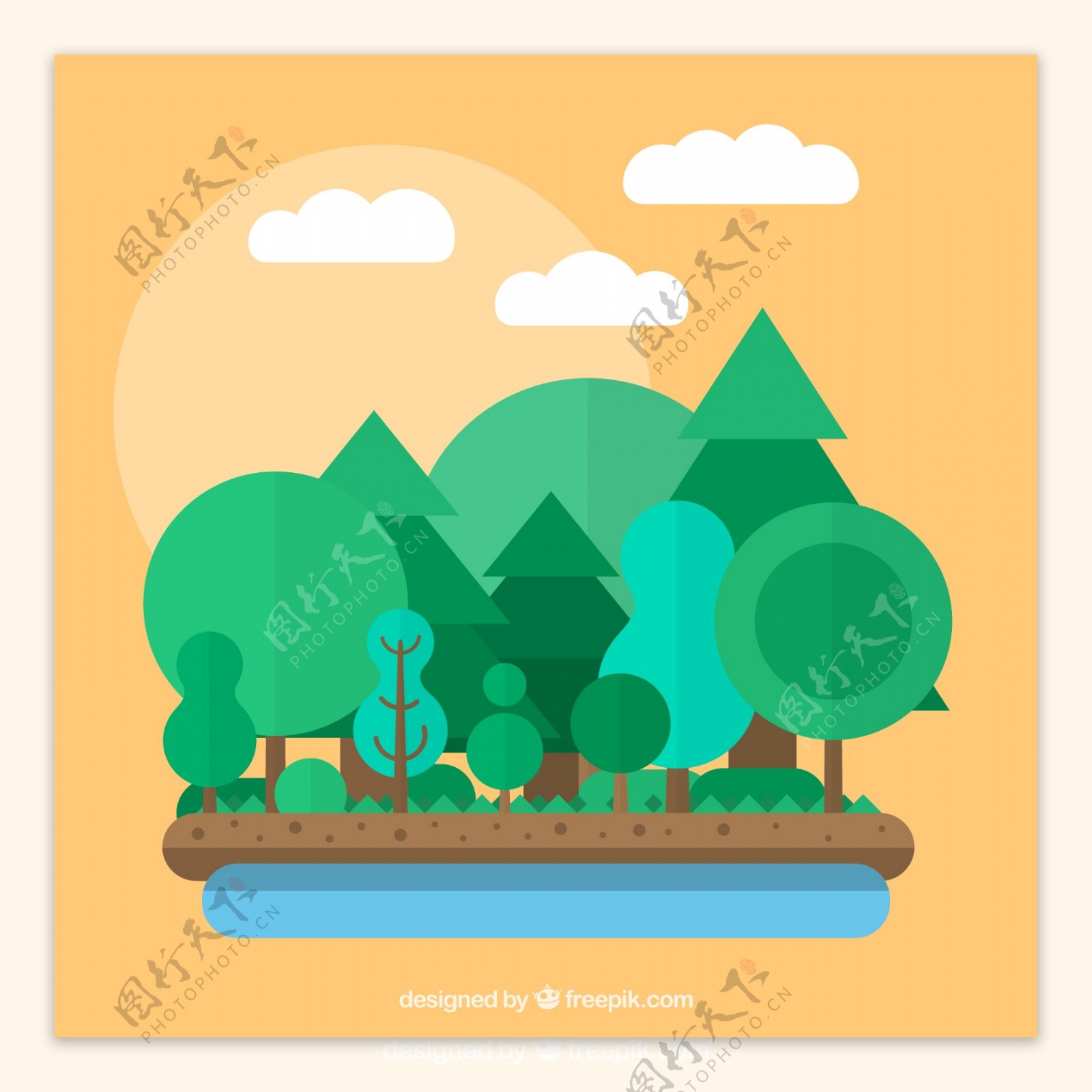 创意树林设计图片