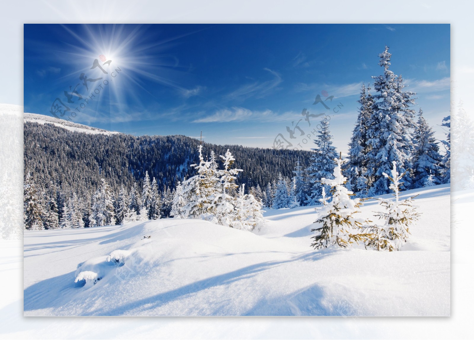 美丽冬天雪景