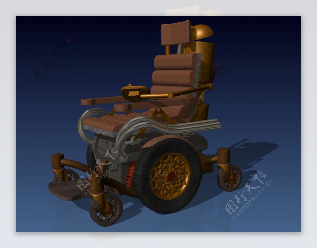 对于享御蒸汽朋克轮椅设计