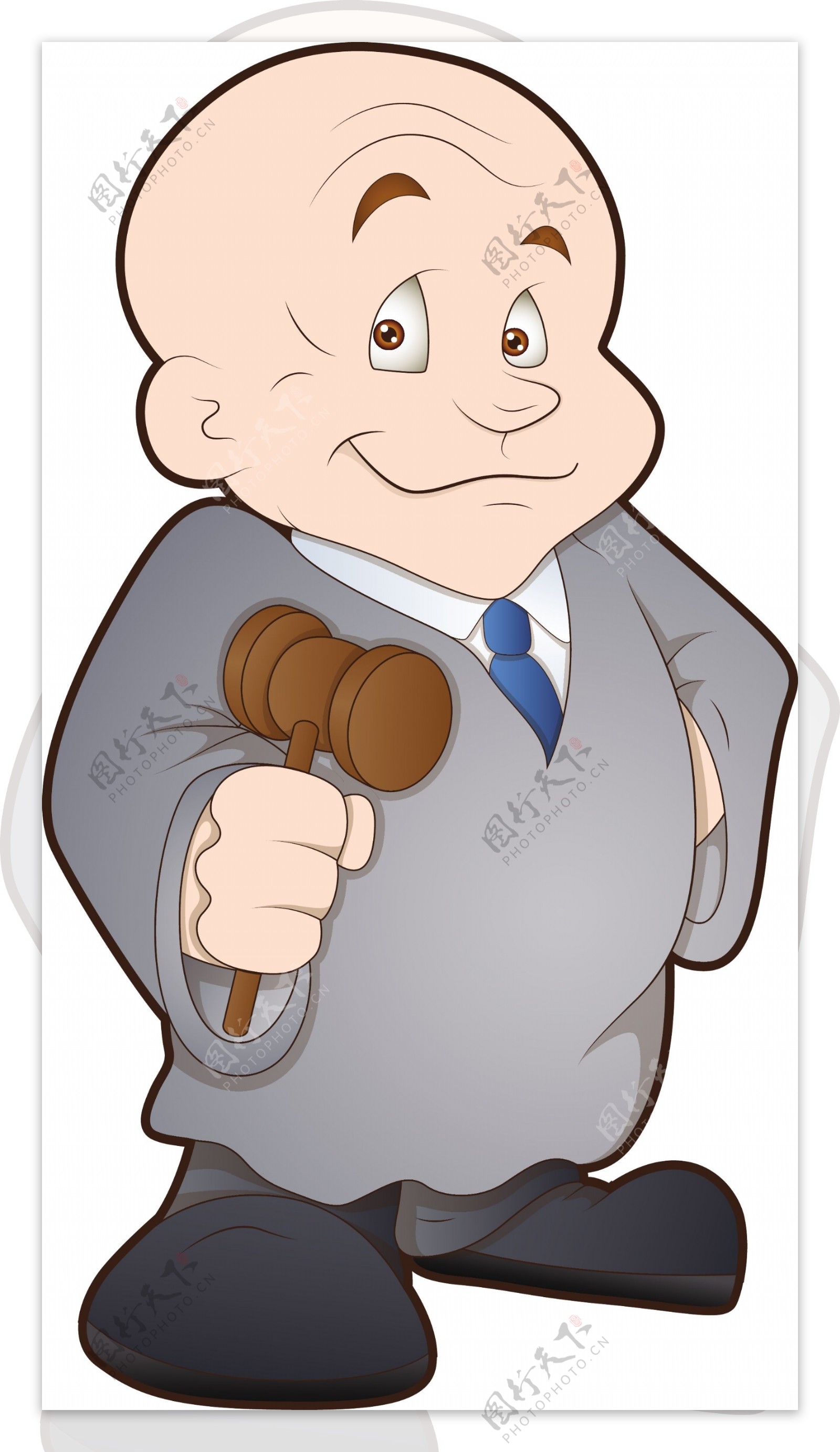 卡通手绘法官律师法律咨询宣传矢量图片素材-PPT家园