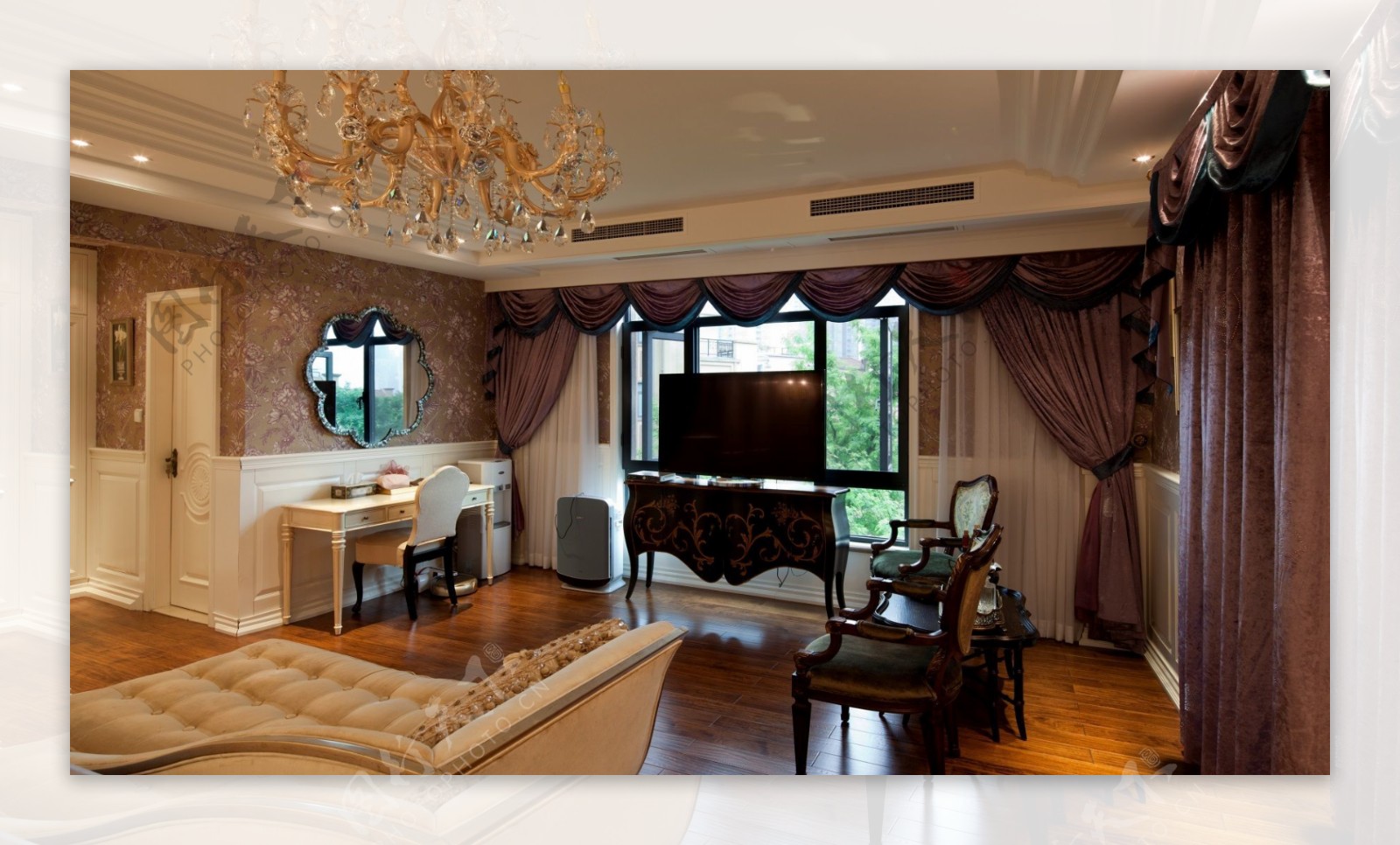 古典美式别墅卧室装修效果图