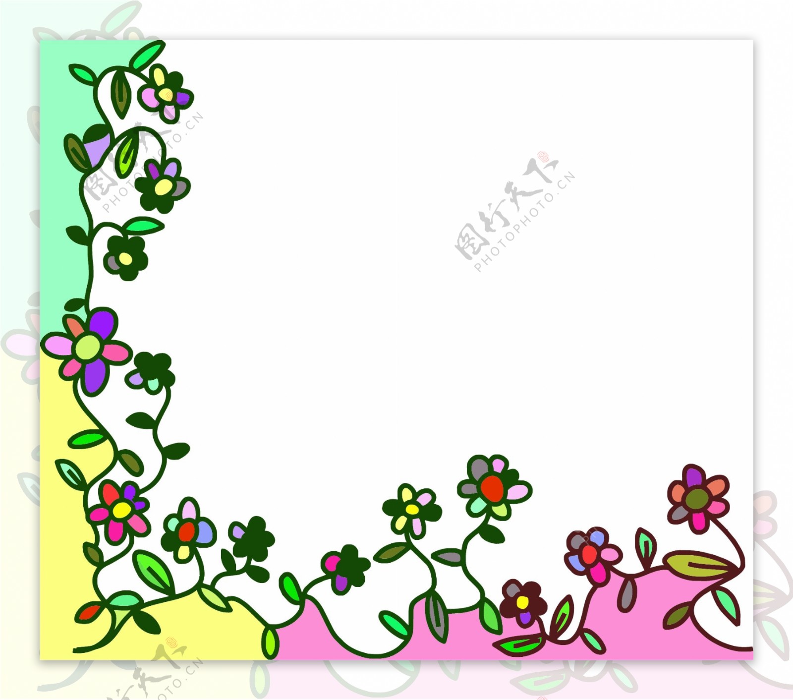 花藤花卉边框设计