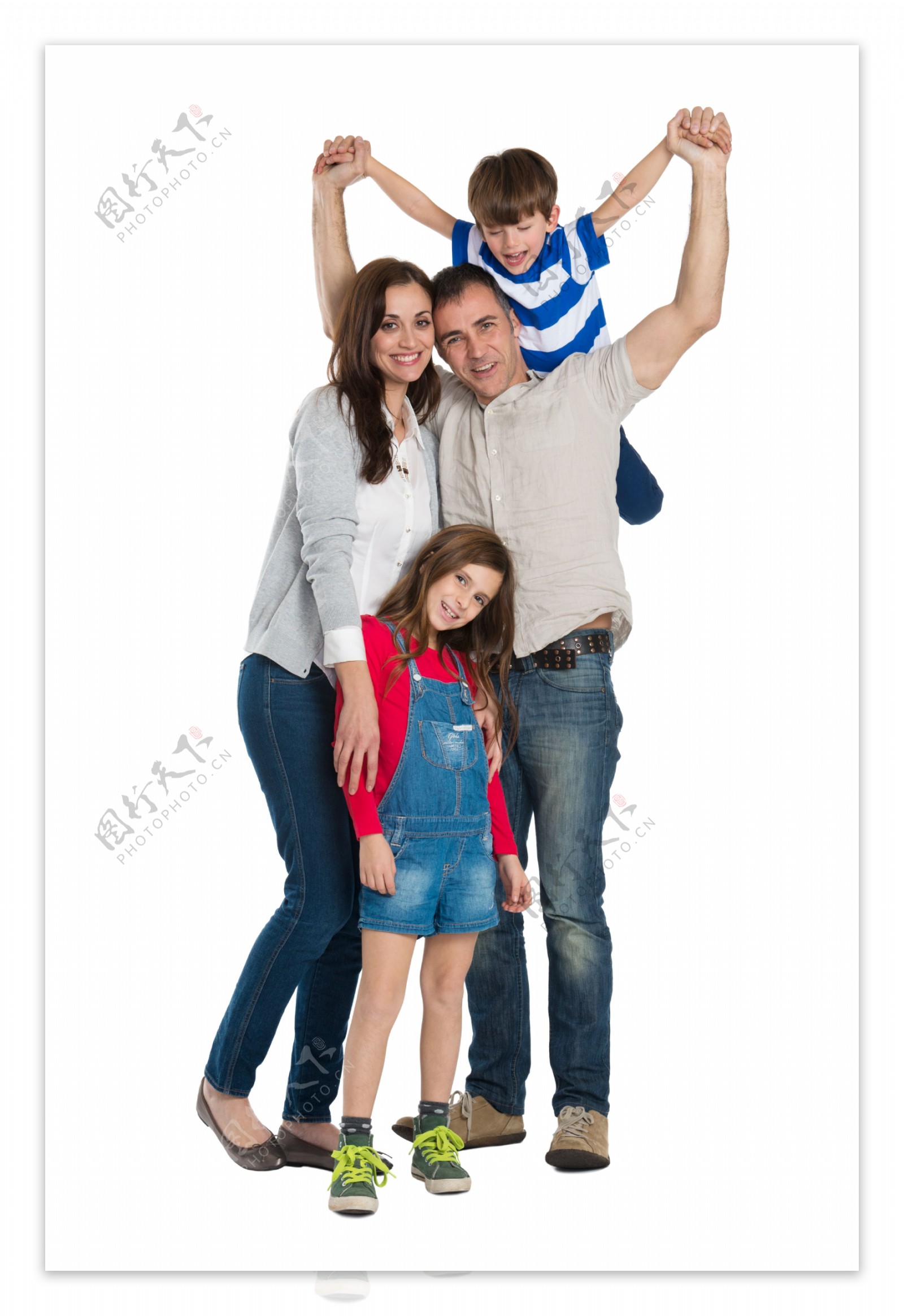 开心家庭人物摄影图片
