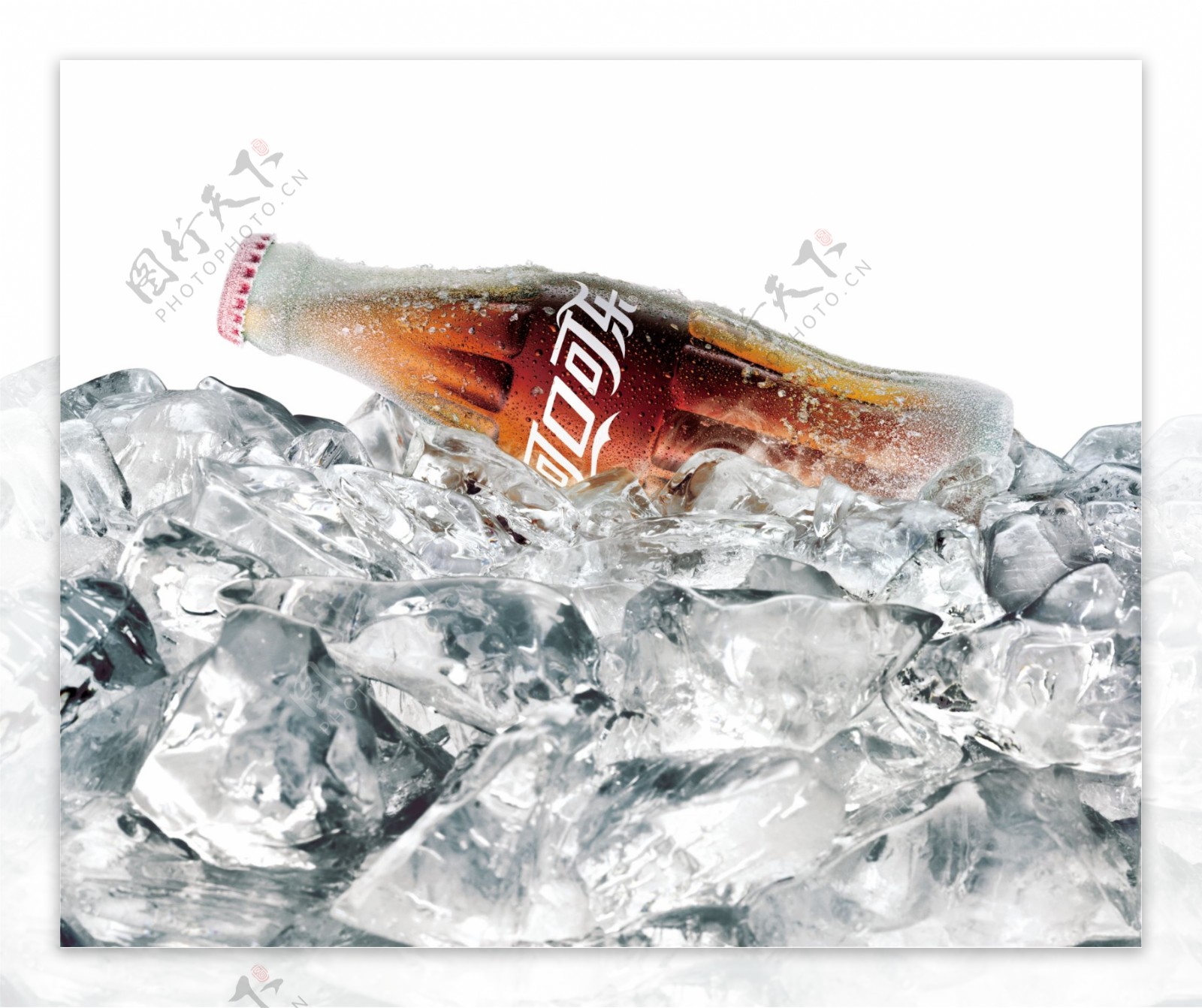 可口可乐平面创意广告玻璃瓶