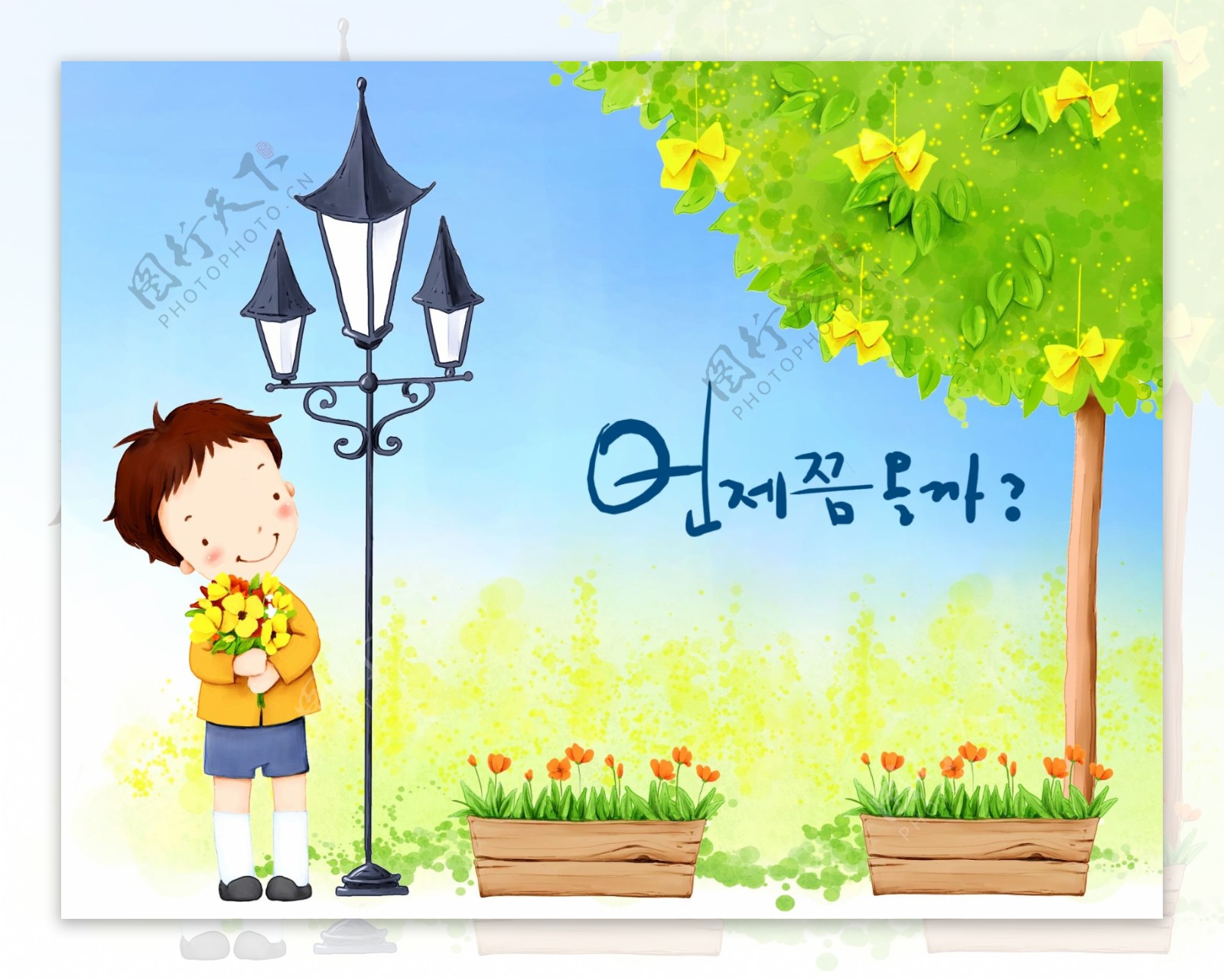 快乐女孩卡通漫画韩式风格分层PSD0159