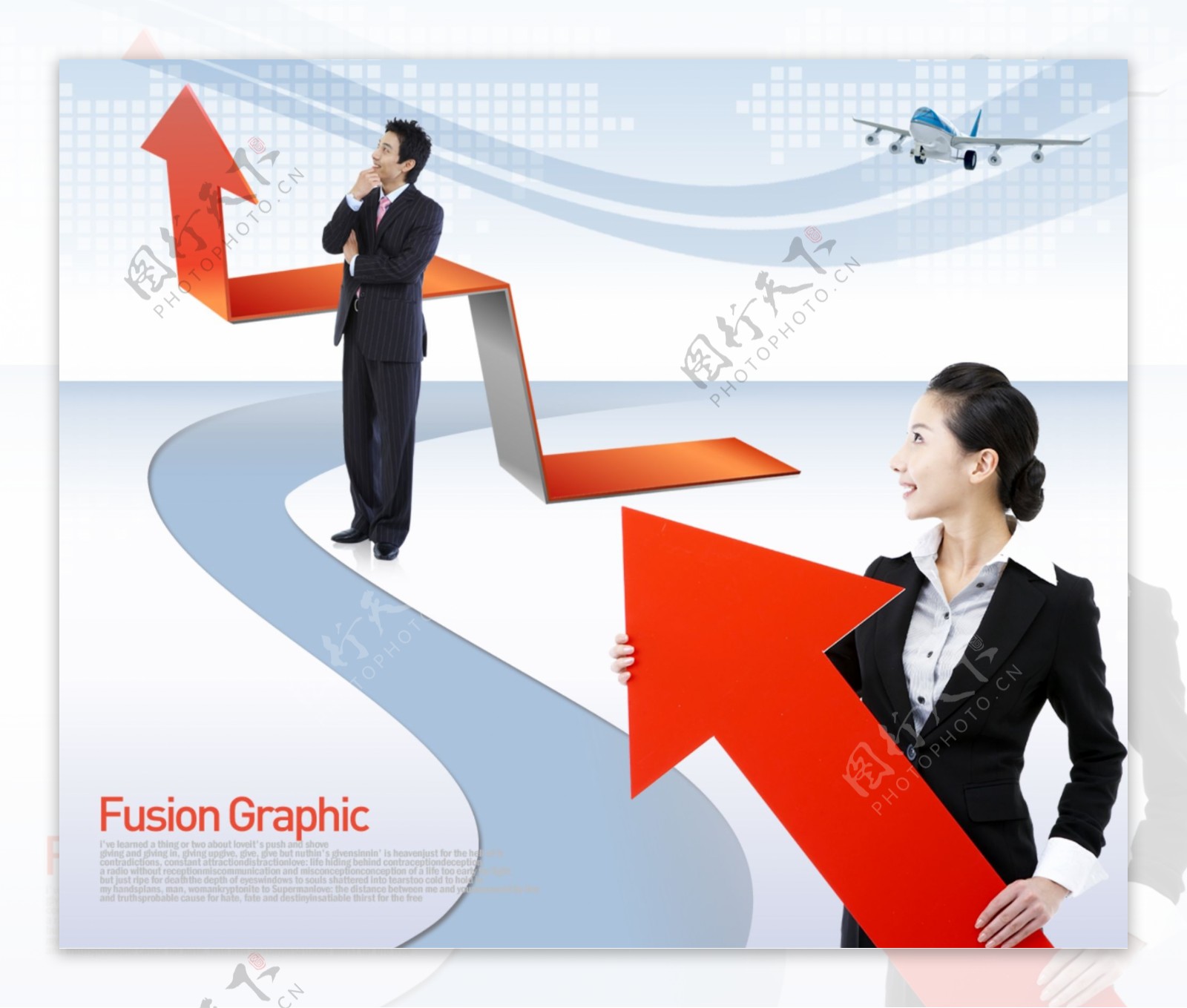 商务行业人物插图分层素材PSD格式0005