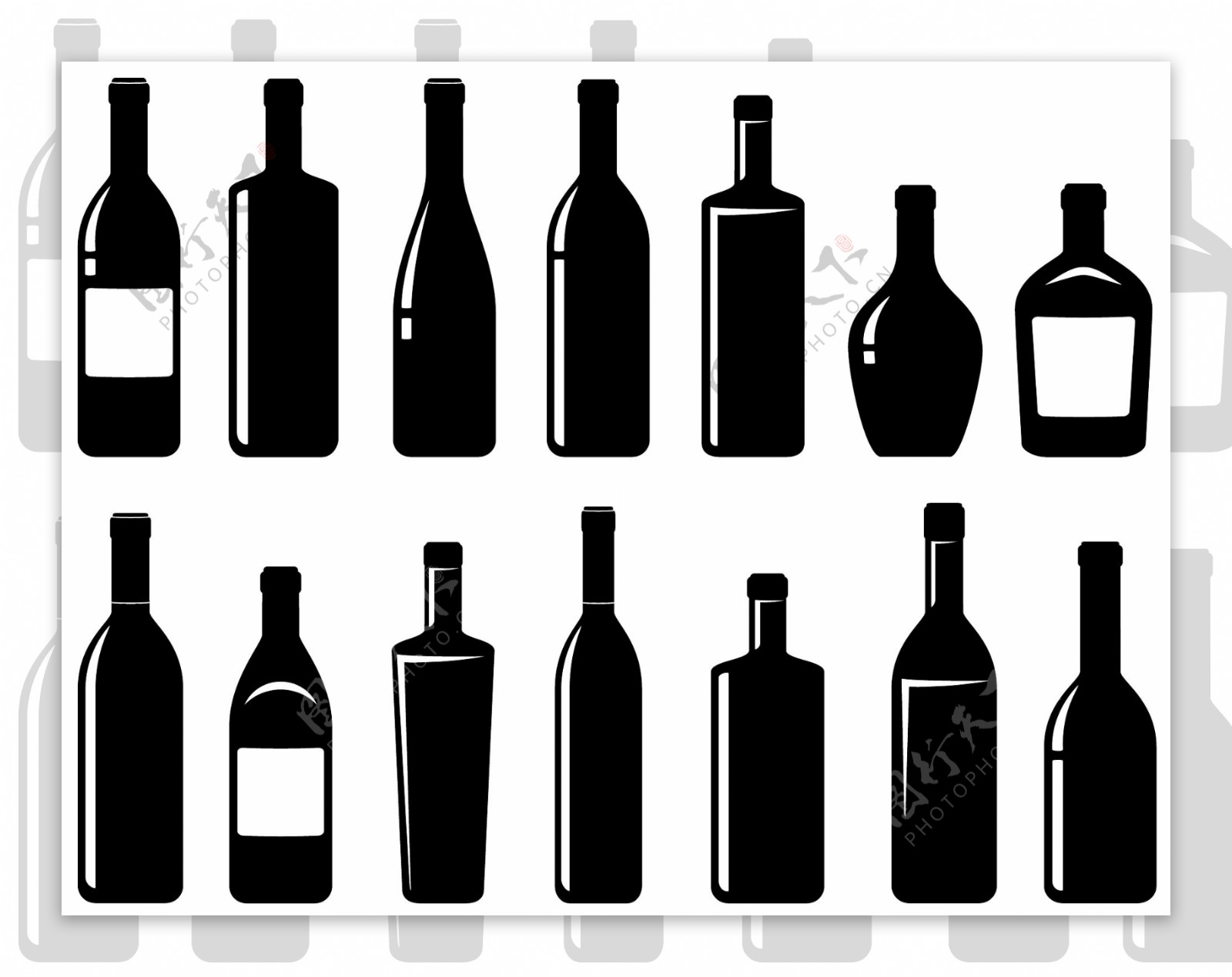 各种玻璃瓶体设计